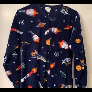 Rocketship Outer Space Onesie Pajamas
